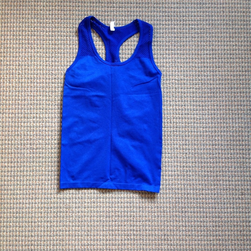 Blue muscle tee